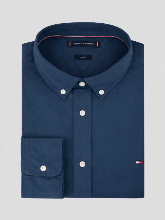 Chemise Popeline Grande Taille Bleue