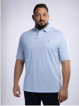 Polo Piqué Grande Taille Bleu Ciel
