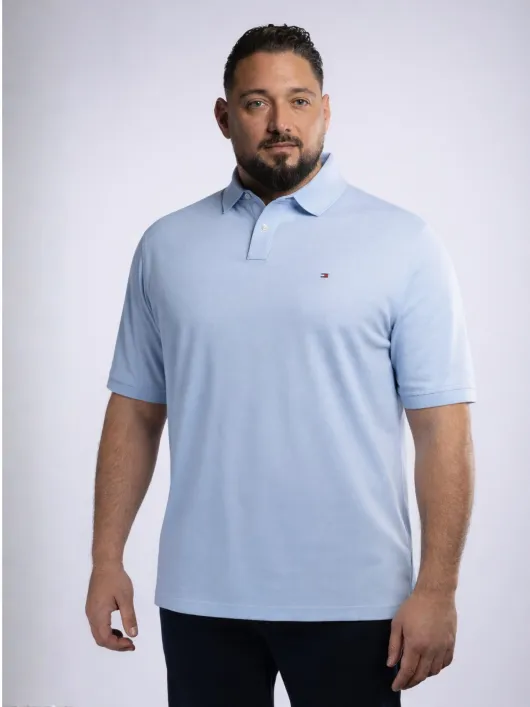 Polo Piqué Grande Taille Bleu Ciel
