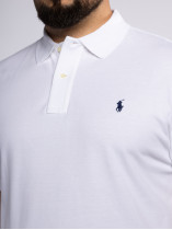 Polo Piqué Uni Grande Taille Blanc