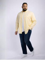Chemise Oxford Grande Taille Jaune Pastel