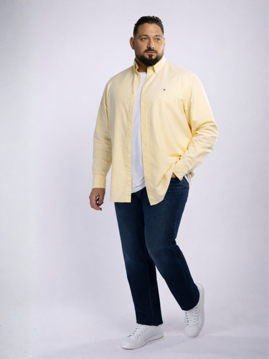 Chemise Oxford Grande Taille Jaune Pastel
