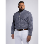 Chemise Rayée Grande Taille Marine et Blanche
