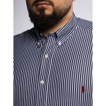 Chemise Rayée Grande Taille Marine et Blanche