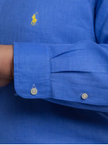 Chemise en Lin Grande Taille Bleue