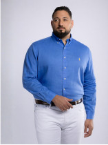 Chemise en Lin Grande Taille Bleue