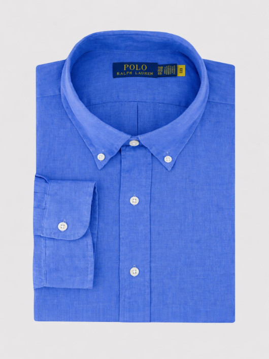 Chemise en Lin Grande Taille Bleue