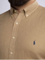 Chemise en Lin Grande Taille Beige