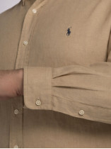 Chemise en Lin Grande Taille Beige