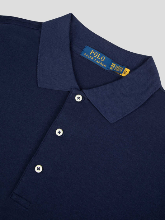 Polo Interlock Grande Taille Bleu Marine
