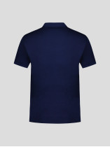 Polo Interlock Grande Taille Bleu Marine