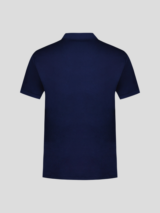 Polo Interlock Grande Taille Bleu Marine