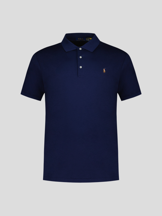 Polo Interlock Grande Taille Bleu Marine