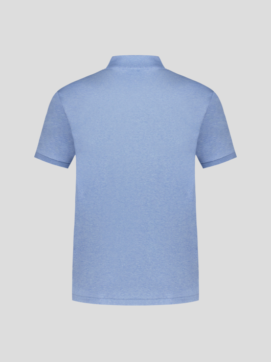 Polo Interlock Grande Taille Bleu Ciel