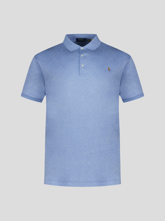 Polo Interlock Grande Taille Bleu Ciel
