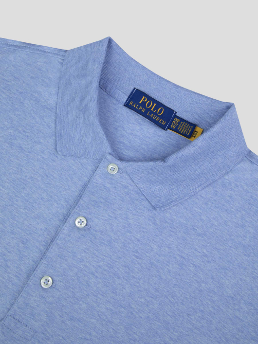 Polo Interlock Grande Taille Bleu Ciel