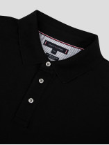 Polo Piqué Uni Grande Taille Noir