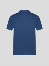 Polo Piqué Uni Grande Taille Bleu Indigo