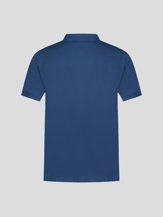Polo Piqué Uni Grande Taille Bleu Indigo