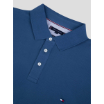 Polo Piqué Uni Grande Taille Bleu Indigo