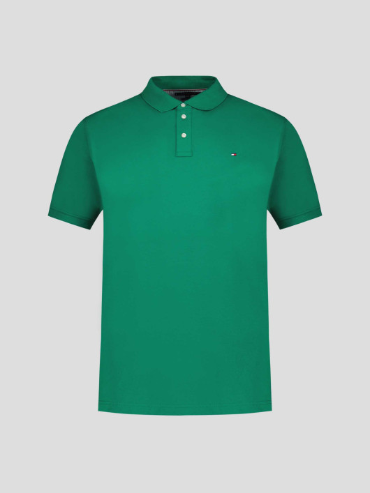 Polo Piqué Uni Grande Taille Vert