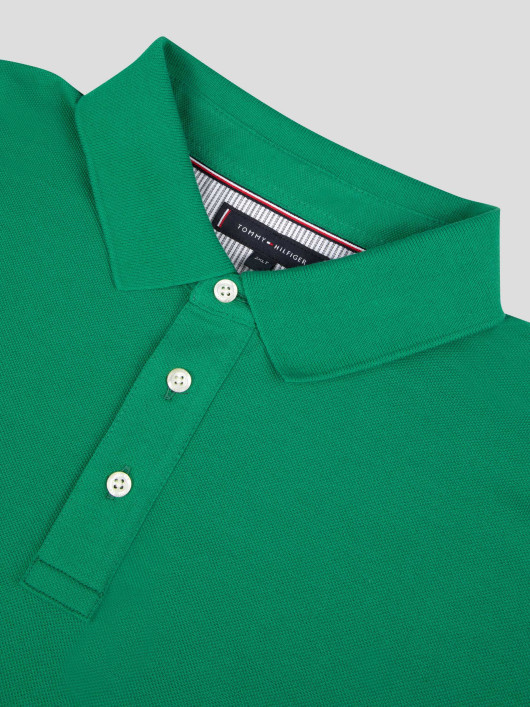 Polo Piqué Uni Grande Taille Vert