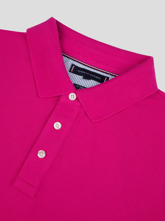 Polo Piqué Uni Grande Taille Magenta