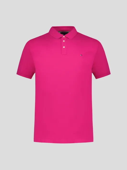 Polo Piqué Uni Grande Taille Magenta