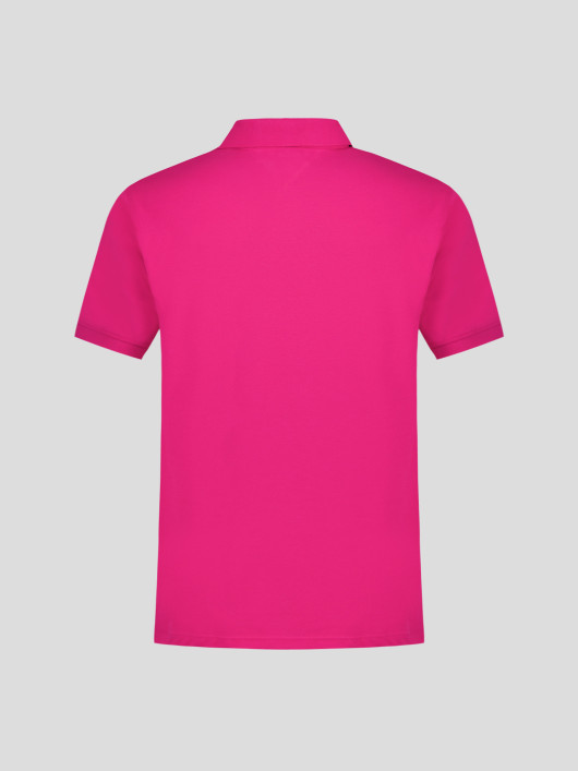 Polo Piqué Uni Grande Taille Magenta