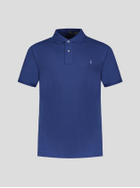 Polo Piqué Uni Grande Taille Bleu Marine