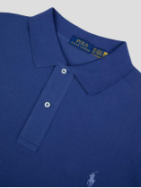 Polo Piqué Uni Grande Taille Bleu Marine