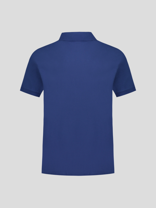 Polo Piqué Uni Grande Taille Bleu Marine