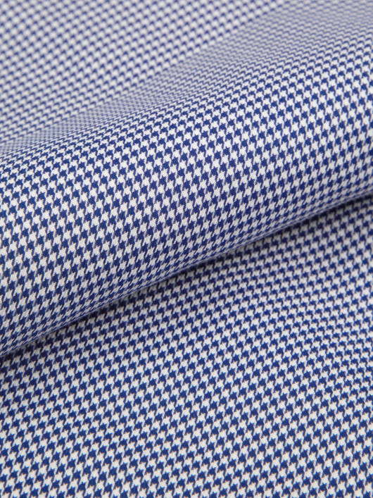 Pyjacourt Motifs Pieds de Poule Grande Taille Bleu et Blanc