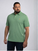 Polo Piqué Uni Grande Taille Vert