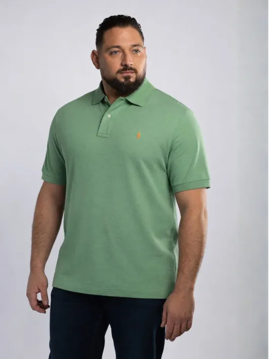 Polo Piqué Uni Grande Taille Vert