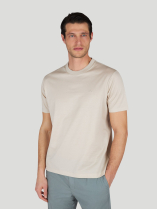 Tee-Shirt Coton Piqué Mercerisé Grande Taille Beige
