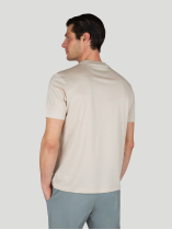 Tee-Shirt Coton Piqué Mercerisé Grande Taille Beige