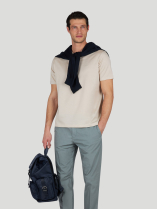 Tee-Shirt Coton Piqué Mercerisé Grande Taille Beige