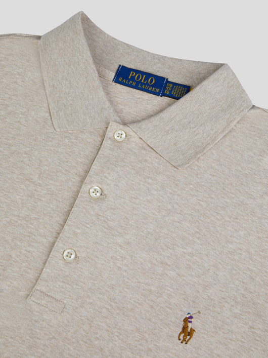 Polo Interlock Grande Taille Beige