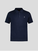 Pull Manches Courtes Col Polo Grande Taille Marine