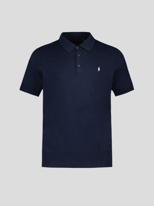 Pull Manches Courtes Col Polo Grande Taille Marine