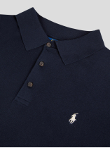 Pull Manches Courtes Col Polo Grande Taille Marine