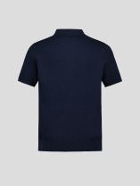 Pull Manches Courtes Col Polo Grande Taille Marine