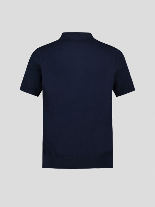 Pull Manches Courtes Col Polo Grande Taille Marine