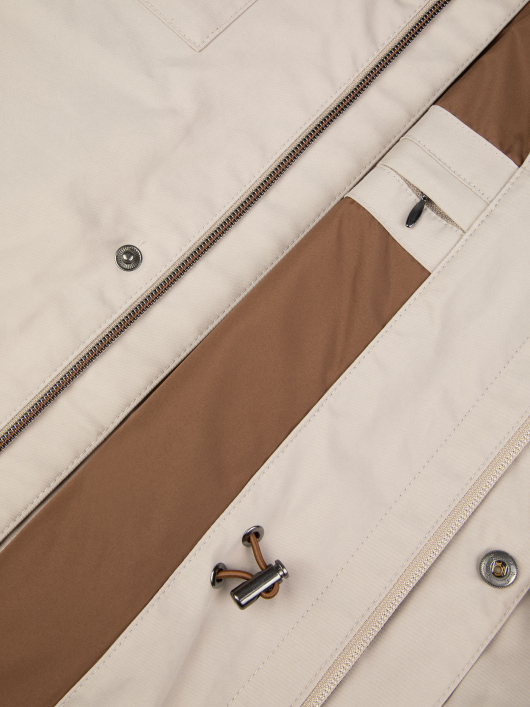 Parka Multipoches Grande Taille Beige