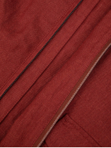 Blouson Uni en Lin Grande Taille Bordeaux