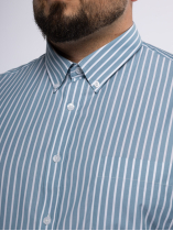 Chemise Rayée Ralph Grande Taille Verte et Blanche