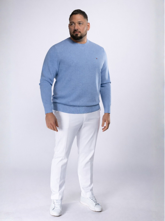 Pantalon Madison Coton Stretch Grande Taille Blanc