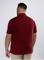 Polo Coton Piqué Grande Taille Bordeaux