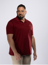 Polo Coton Piqué Grande Taille Bordeaux